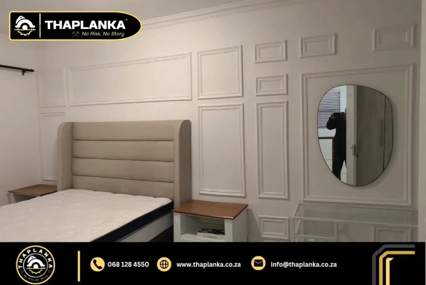 Wall molding and dado rails.