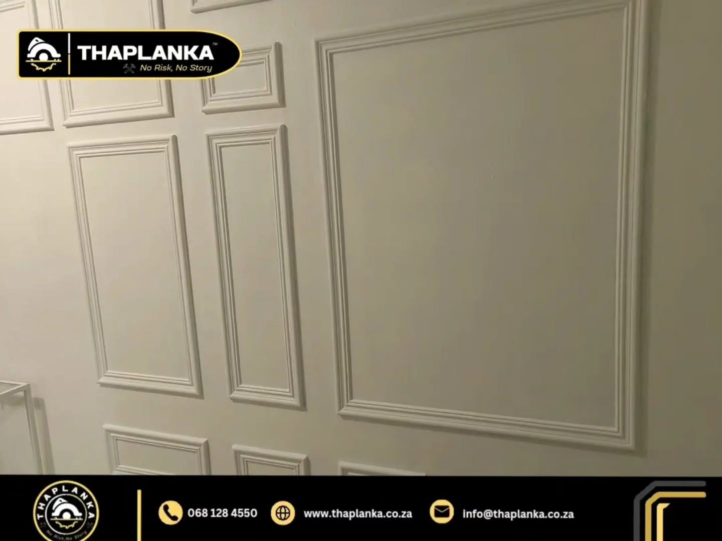 Wall molding and dado rails.